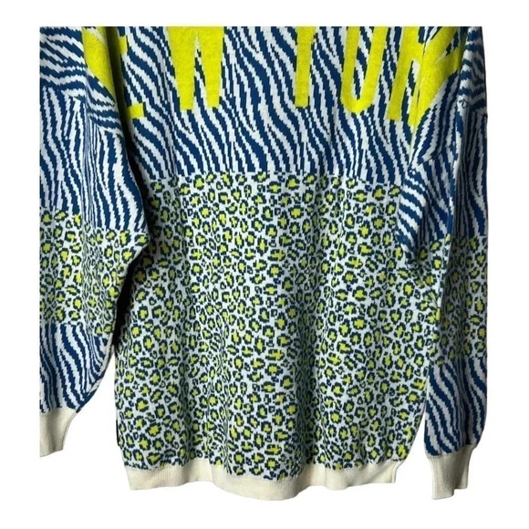 1370. SPIRIT JETSEY “NEW YORK” LONG SLEEVE TOP OVERSIZED XSMALL‎ ANIMAL PRINT - Picture 10 of 10